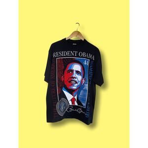 VINTAGE Barack Obama PRESIDENT MENS T-Shirt Sz XLARGE Y2K VNTG 44